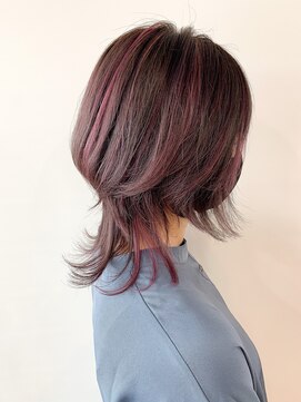 オル(Olu) 【MASAYA】ミニウルフ×ピンクブラウン×ハイライトカラー