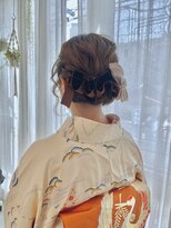 ハク(HaKU) 着物ヘアセット/リボンアレンジ/ボブヘアセット/ギブソンタック
