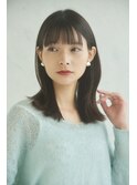 ツヤ髪/小顔髪質改善カット/ナチュラル/ミディアム/30代/40代