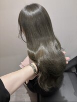 ノー バイ イオエ 西梅田(no. by ioe)&nbsp;ブリーチなしカラー/髪質改善/ミルクティーベージュ/小顔ヘア