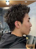 スパイキーショート　メッシュカラー　スパイキーショートパーマ