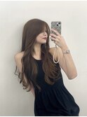 韓国ヘア　2wayバング  レイヤーカット くびれヘア  顔周り