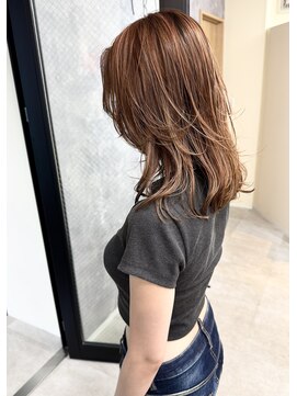 バッカ 横浜桜木町店(BACCA) ミディアムレイヤー/ピンクベージュ