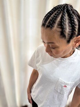 ガルボヘアー 桟橋店(garbo hair) ハーフコーンロウ 特殊セット イベントヘア よさこい