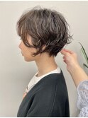 ニュアンスパーマ/ショートパーマ/大人可愛い丸みショートパーマ