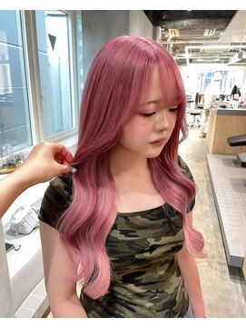 グロウ 渋谷(grow) プルエクステ×くすみピンク