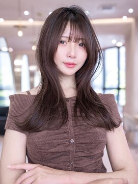 イオ 本厚木(io) ミディアムくびれヘア顔周りレイヤーカット髪質改善縮毛矯正