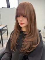 リンドトウキョウ(LINDO TOKYO)&nbsp;大阪/心斎橋/レイヤーカット/ミルクティーカラー