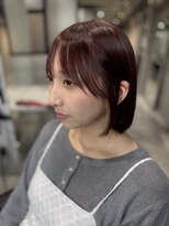 ルイス(L'wis)&nbsp;ブリーチ無しピンクブラウン，ボブスタイル！