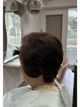 白髪染め、カット