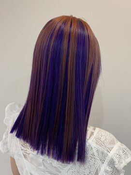 ルルバイアズール 草加店(LULU by azule) ツートンカラー，パープル，オレンジ【草加】