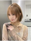 ボブディオリーブベージュ髪質改善縮毛矯正フェイスレイヤー