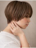 ウォームブラウン似合わせカット丸みショートX戸田公園10代20代
