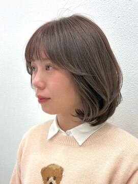 ディフィーノ 赤坂(DIFINO) レイヤーボブ/顔まわりカット/ブラウンベージュ/ボブ