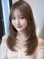 ナナローネス 渋谷(nana loness)&nbsp;レイヤーカット くびれヘア 顔まわりレイヤー まろやかベージュ