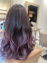 モアヘアーセカンド(MORE-HAIR Second)&nbsp;ダークバイオレットからのピンクバイオレットのグラデーション