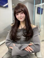 プリアバイポプルス 渋谷(pria by popls)&nbsp;ミディアムレイヤーハッシュカット顔周りレイヤーカット韓国ヘア