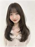 レイヤーカット/前髪あり/顔周りカット/ブリーチなし/ロングヘア
