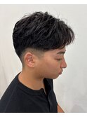 刈り上げセンターパート【フェザーパーマ】