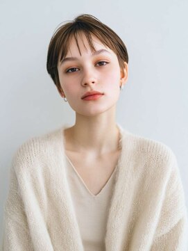 シェル 立川(shell) くびレイヤーエモージュグレージュカラーくびれショート【立川】