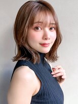 リヤン 表参道(lyann) 斜めバング夏似合わせカットナチュラルカールダークパープル