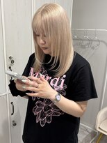ノエ シンサイバシ(Noe Shinsaibashi) 【keina】ホワイトブロンド/ハイトーン/ケアブリーチ/ストレート
