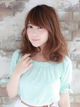 レガーミ(Legami) 好感度満点!?流し前髪×ふんわりパーマのモテカワミディ☆