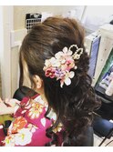 ハーフアップ