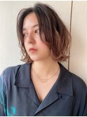 　耳掛けセミディ/センターパート/レイヤーカット/抜け感/小顔