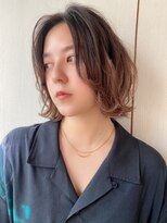 耳掛けセミディ/センターパート/レイヤーカット/抜け感/小顔