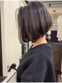 【橿渕昭希】コントラストハイライト/前下がりボブ