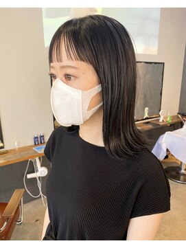 ロティー(loty) 【天神今泉loty】眉上バング×ブルーブラック×冬カラー