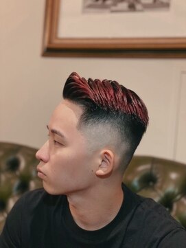 ヒロギンザバーバーショップ 神楽坂店(HIRO GINZA BARBER SHOP) ビビットカラーパートスタイル