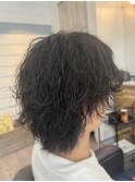 メンズウルフ×波巻きパーマ [柏/メンズパーマ]