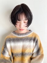 ボブショート/顔まわりレイヤー/耳掛けショート