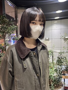 ヘアーアンドメイク ビス(HAIR&MAKE bis) ウルフボブ×autumnグレージュカラー☆【多田華歌】