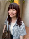 顔まわりカット/レイヤーカット/暖色カラー/秋カラー