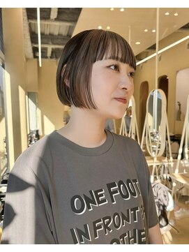 スニュウ(snuw) 似合わせカットボブ小顔カットグレージュミルクティ