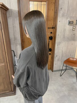リティアンドビューティースタジオモッズシブヤ(LITTY&beauty studio M.O.D shibuya) ブリーチなし　マットグレージュ