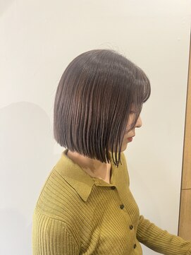 パラゴ(PARAGO.) 切りっぱなしボブ×ラベンダーブラウン
