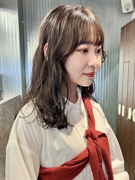 マッシュ チャヤマチ(MASHU chayamachi) 柔らか透明感カラー/ブリーチなし/オリーブブラウン/大阪梅田