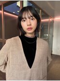 ミニウルフレイヤーカット顔周り前髪韓国ミディアムロング/柏