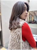 レイヤーカットラベンダーブラウン