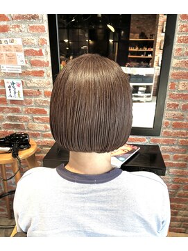 オーガニック アトリエ 大宮(organic+atelier) 髪質改善カラー◎40代50代白髪ぼかし×大人ボブ 艶と潤い