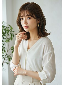 フルショウ 栄店(FURUSHO) ナチュラルブラウン/韓国風くびれ巻き/小顔巻き/レイヤーカット