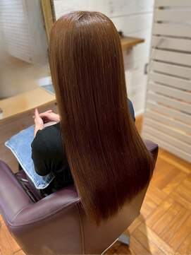 ヘアーメイク グロー(hair make grow) 髪質改善ストレート 艶髪 ブラウンベージュカラー 20代 30代