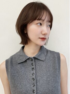 セイドット リー(Say. Ree) say.ボブくびれレイヤーボブオリーブグレーダークレッドベージュ