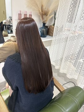 ココアブラウン/ロングヘア/キラテラ