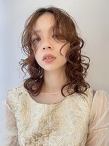 テトラ バイ ネオリーブ 横浜西口店(tetra by neolive)&nbsp;ミディアムパーマ秋冬暖色カラーブラウンレイヤーN