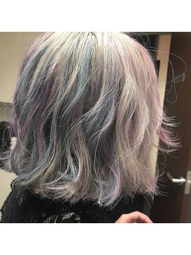 ヘアサロンエム 川越(HAIR SALON M) 外ハネボブ/アッシュブラウン/ネオウルフ/デザインカラー